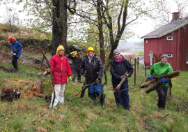 Dugnad på Slottsfjellmuseet